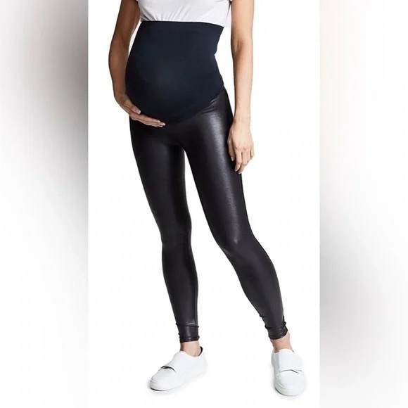 SPANX Faux Leather Maternity Leggings - Picture 3 of 12